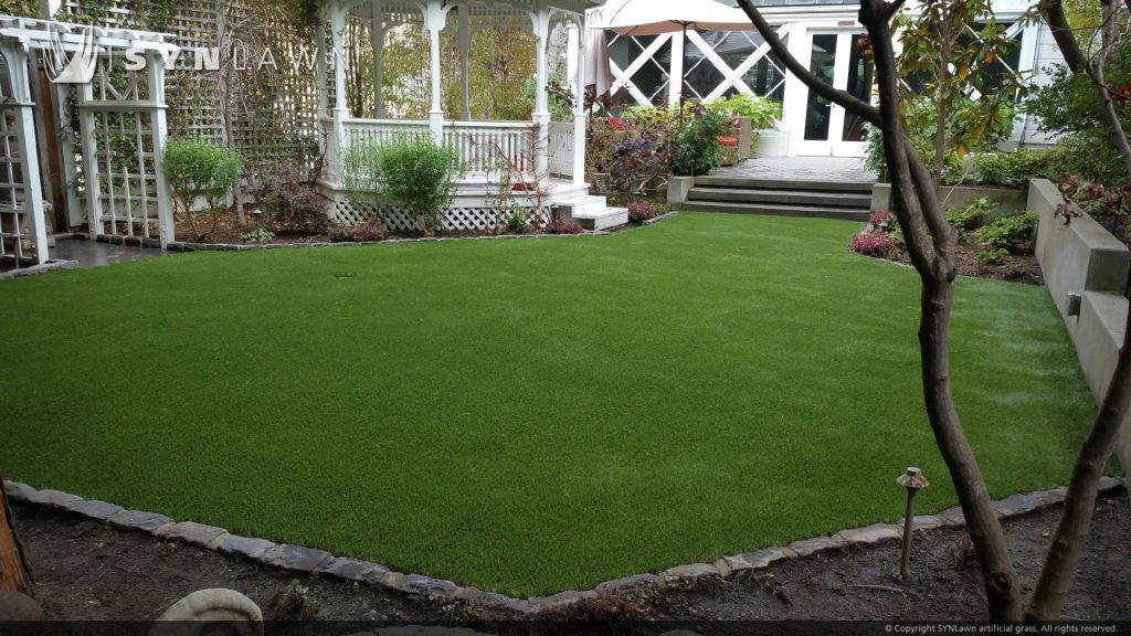 artificial lawn for backyard gazebo