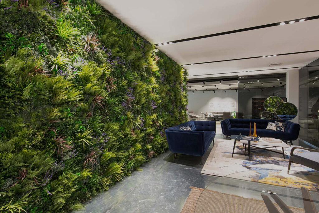vistafolia, artificial green walls in commercial space