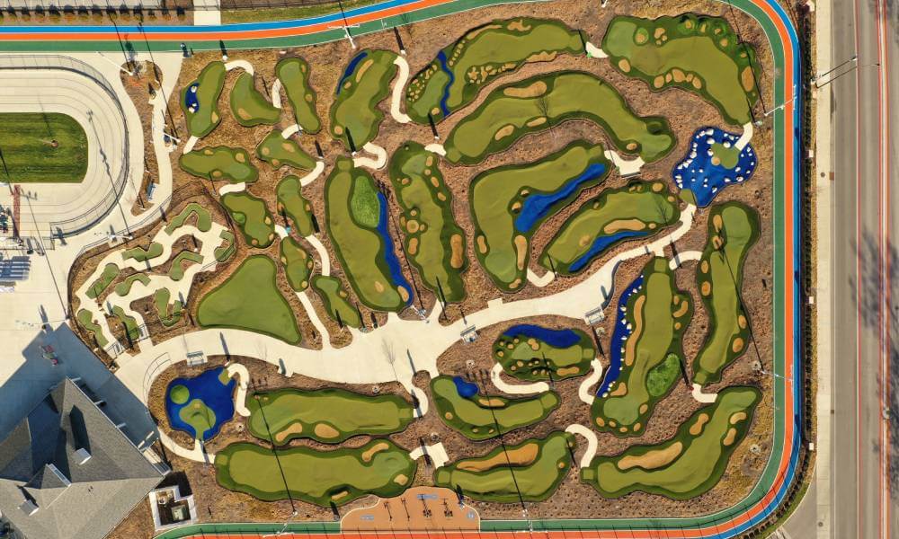 Aerial View of the Pete and Alice Dye Golf Experience