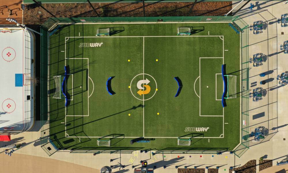 Aerial View of the Subway Soccer Experience