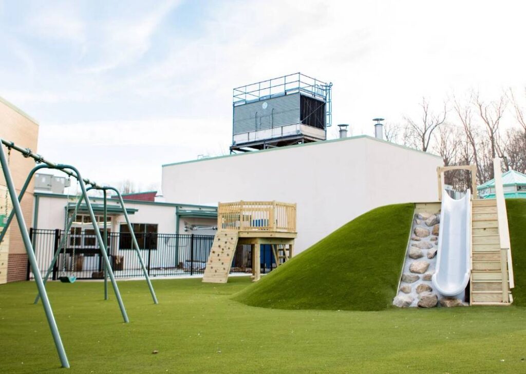 Orchard School artificial playground grass