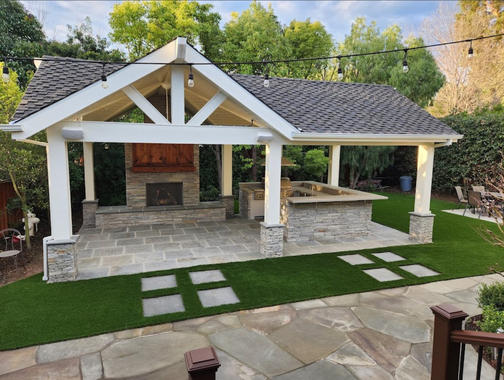 Residential Backyard 1 SYNLawn Indiana Artificial Grass Lawn