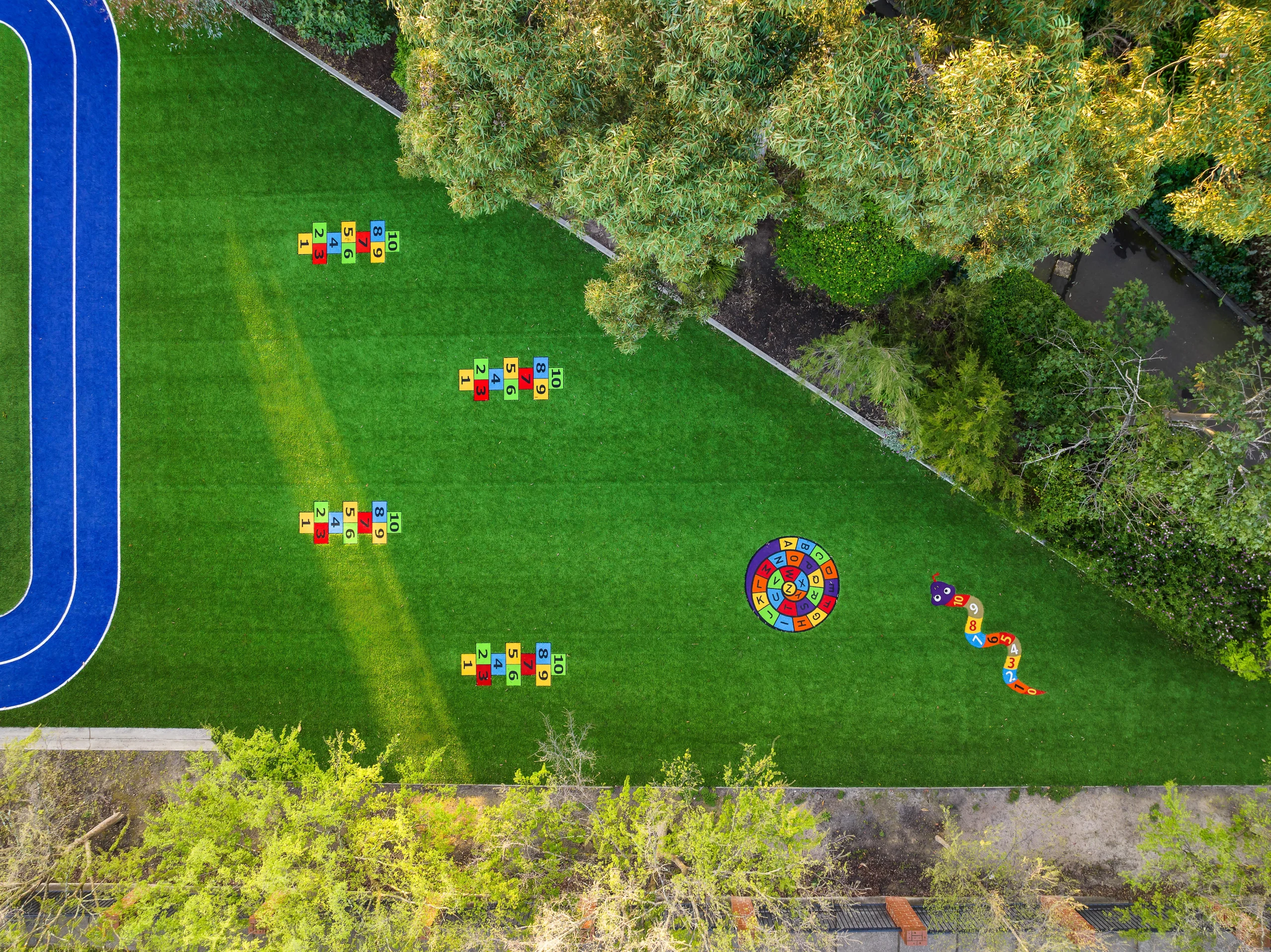 commerical custom turf design installation Indiana commercial custom turf design installation