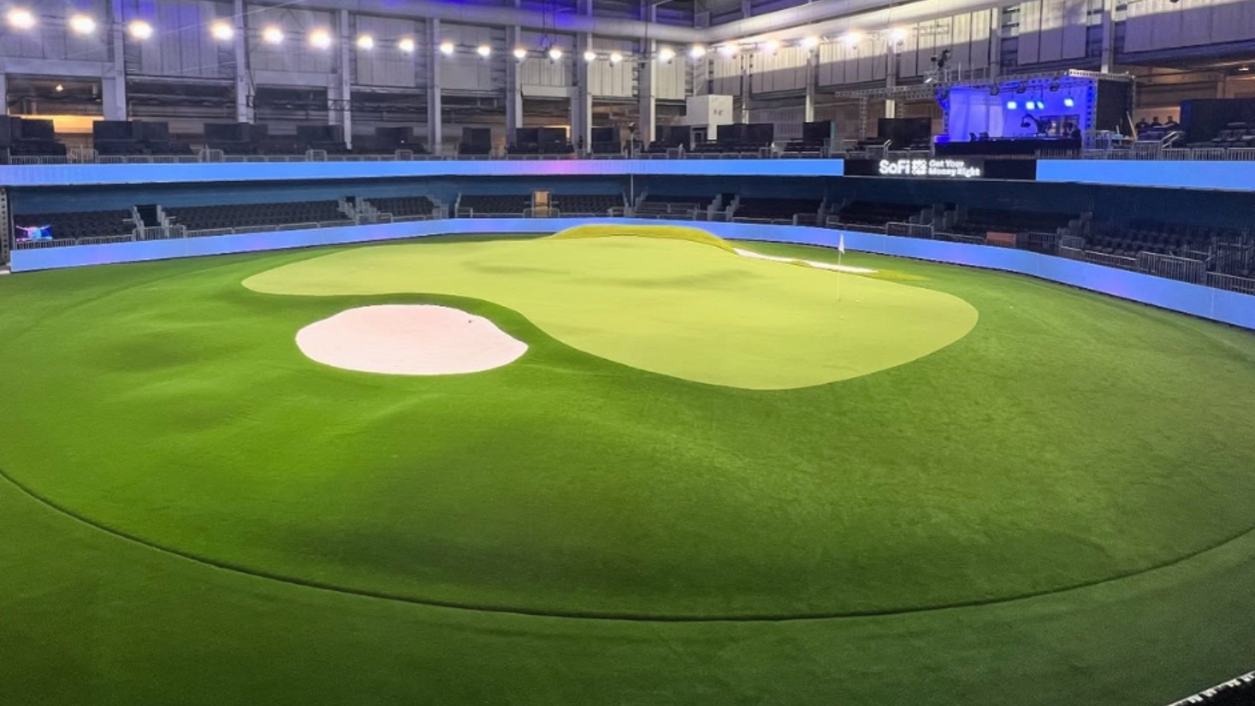 SYNLawn Indiana putting green turf used for the TGL GreenZone