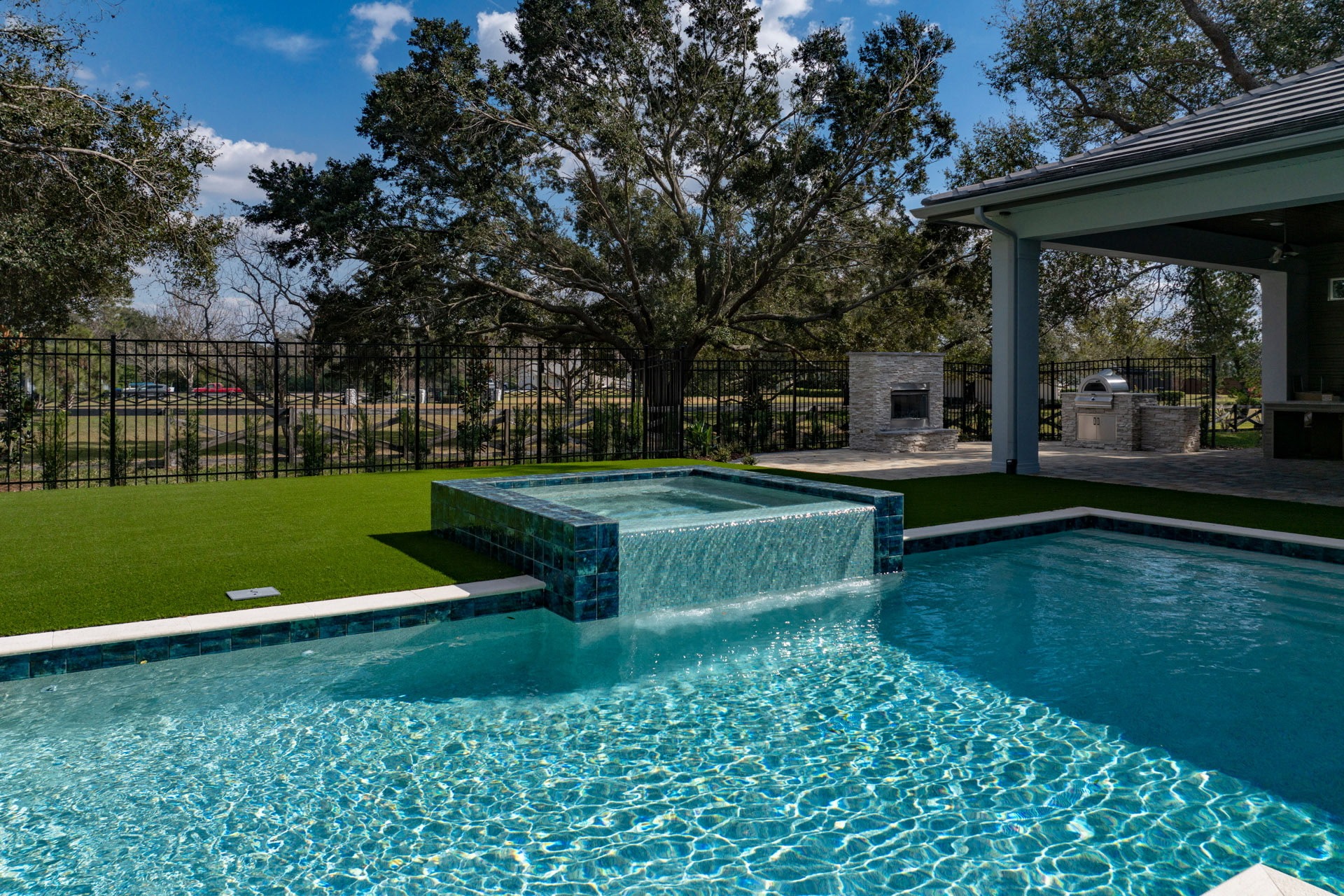 Indiana Artificial Grass Backyard Pool Installation Indiana Artificial Grass Backyard Pool Installation