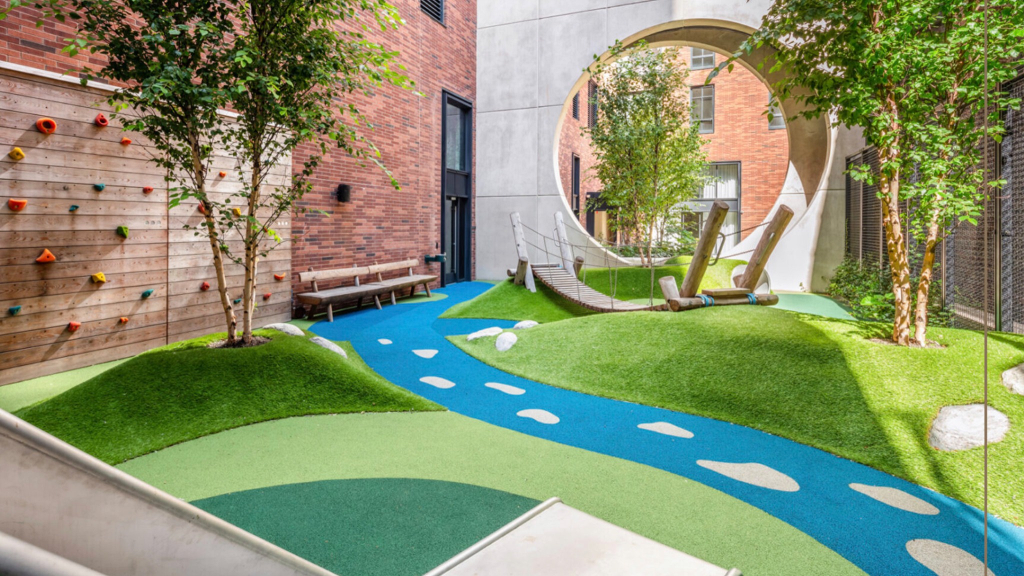 Indiana Commercial Artificial Grass Playground Courtyard Indiana Commercial Artificial Grass Playground Courtyard