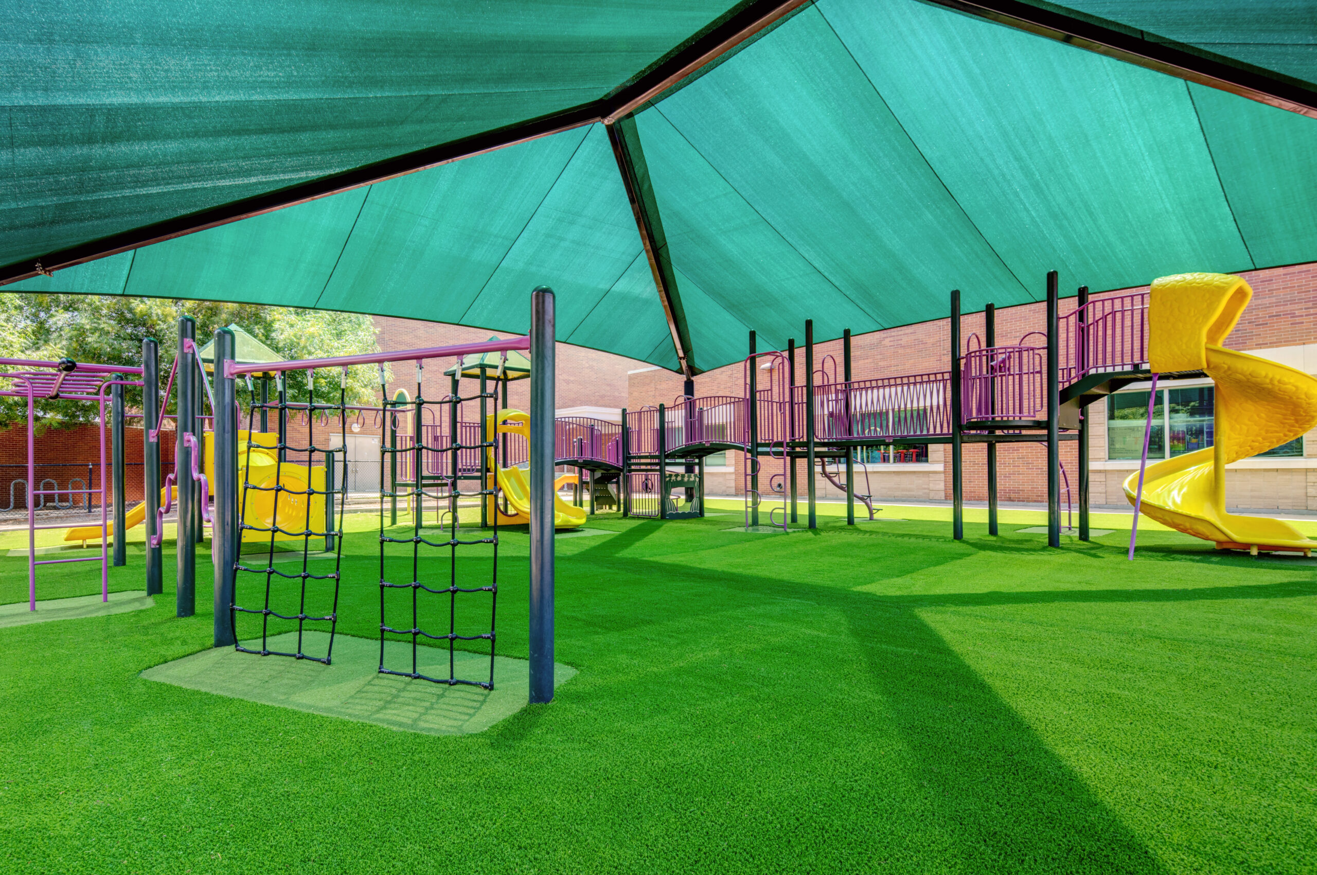 SYNLawn Commercial Indiana Playground Turf School Installation SYNLawn Commercial Indiana Playground Turf School Installation